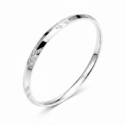 925 Sterling Silver Diamond-Cut Designer Kada for Men & Women