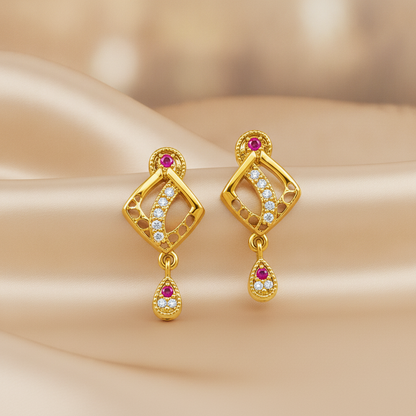 Teardrop Latkan Choker Companion Earrings