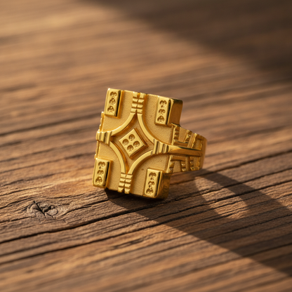Royal Intricate Panel Statement Ring for Men