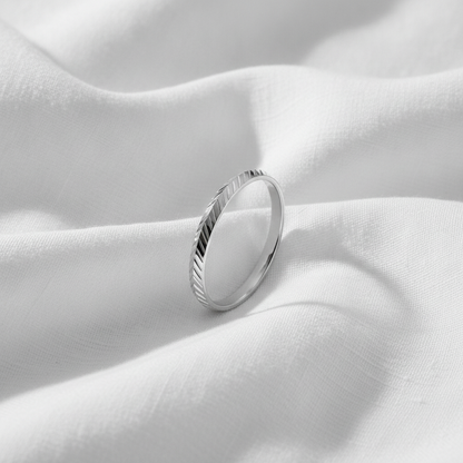 Premium Sterling Silver Chevron Pattern Kada for Men