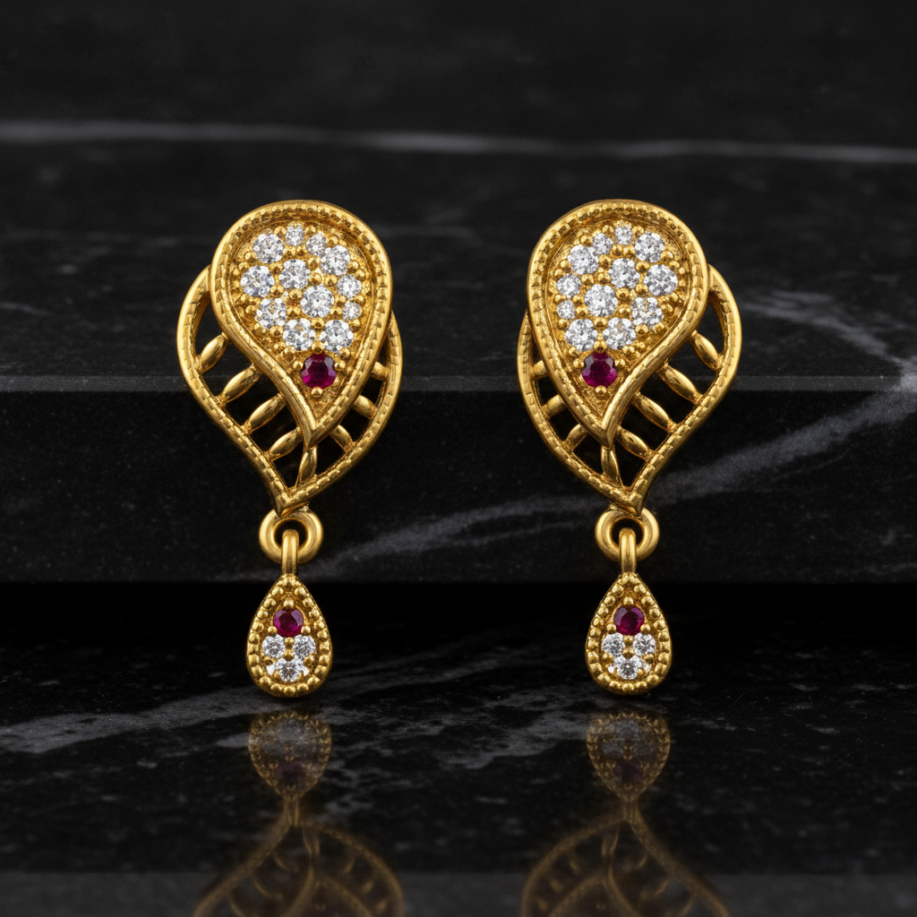 Elegant Swirl Frame Filigree Earrings