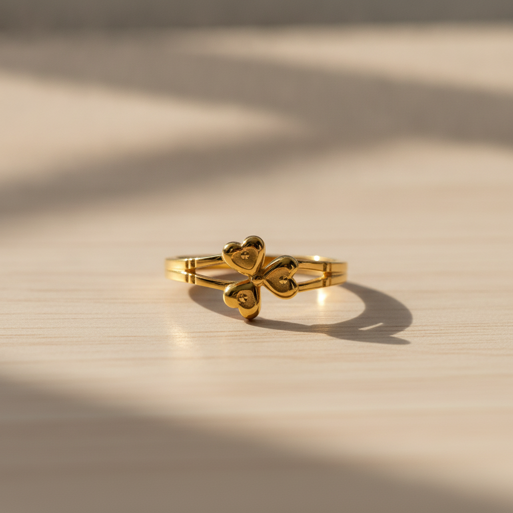 Triple Heart Blossom Designer Ring