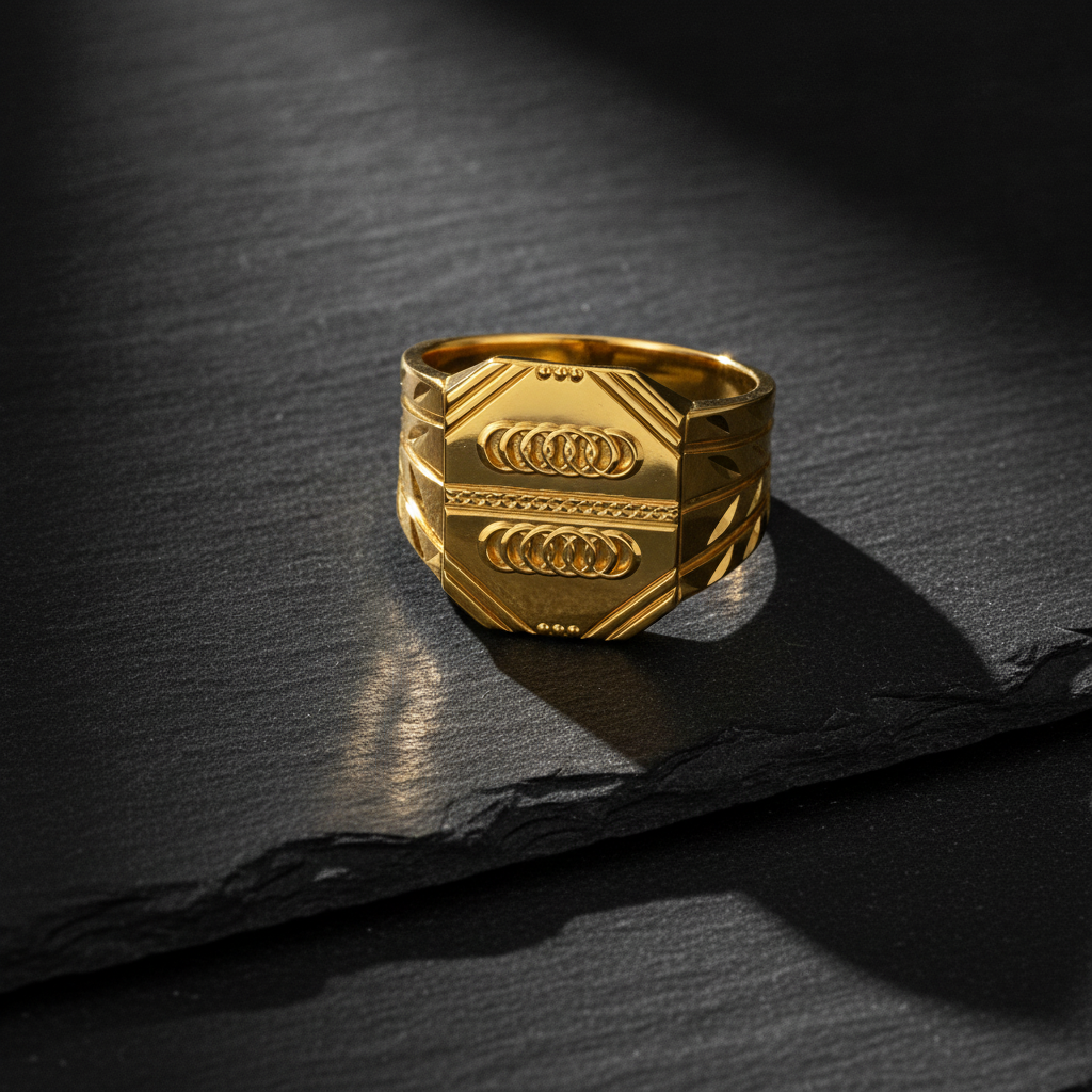 Royal Twin Link Heritage Statement Ring for Men
