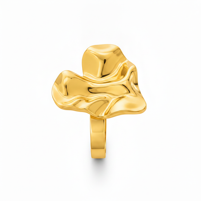 Imperial Abstract Sculpted Wave Statement Ring