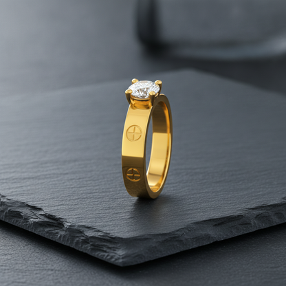 Royal Solitaire Crest Designer Ring