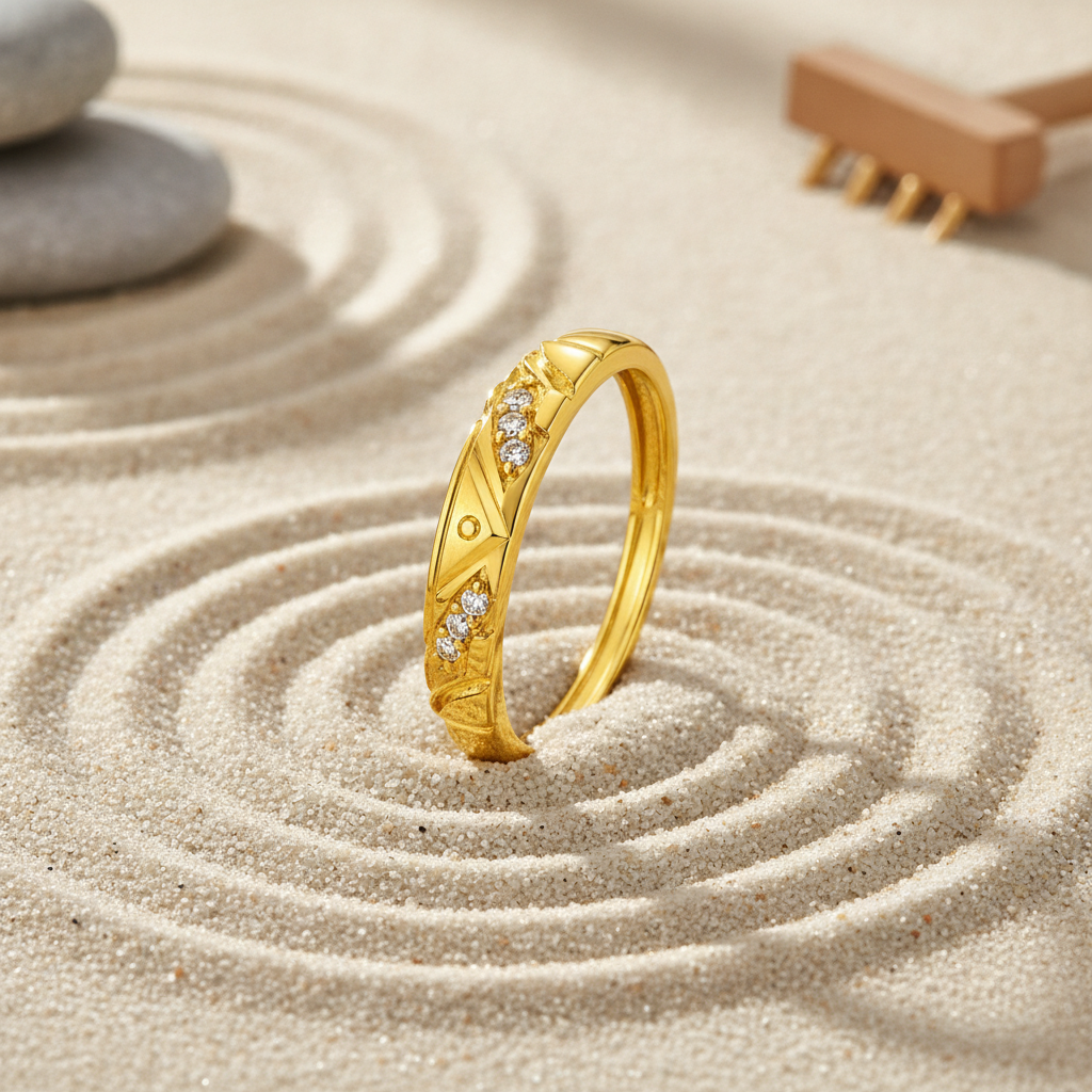 Royal Radiance Triple CZ Designer Ring