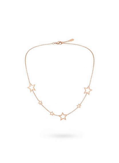 Elegant Rose Gold Star Pendant Necklace