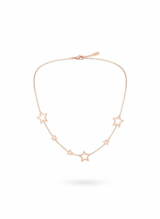 Elegant Rose Gold Star Pendant Necklace