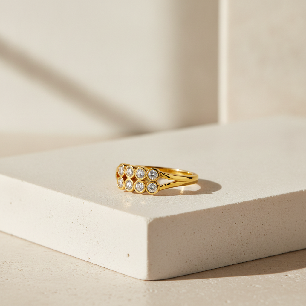 Celestial Curve Pavé Ring
