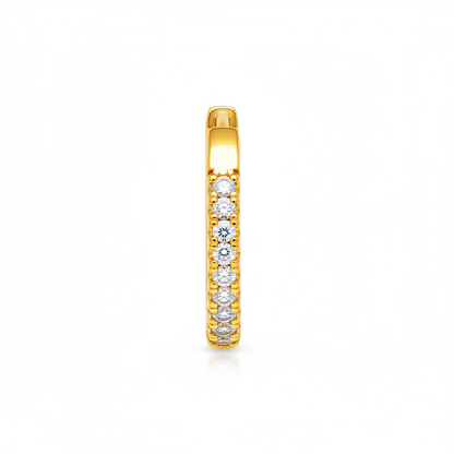NuGold Diamond Hoop Earrings for Women & Girls