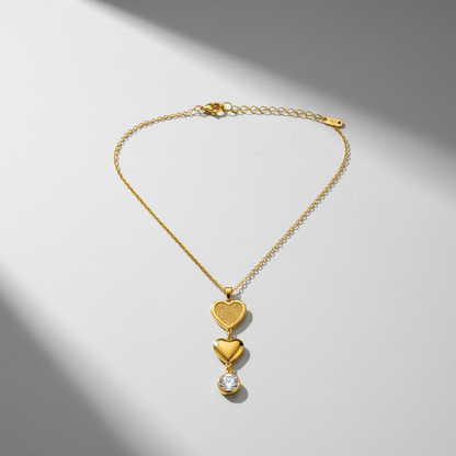 Celestial Love Heart Cascade Necklace