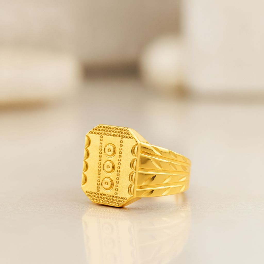 Royal Heritage Engraved Statement Ring