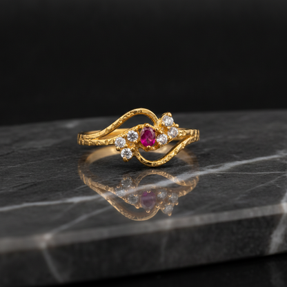 Royal Crimson Infinity Luxe Ring