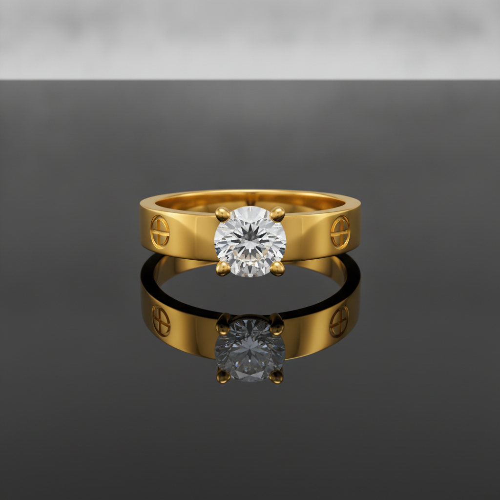 Royal Solitaire Crest Designer Ring