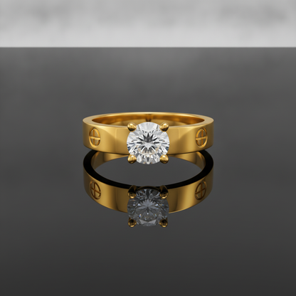 Royal Solitaire Crest Designer Ring