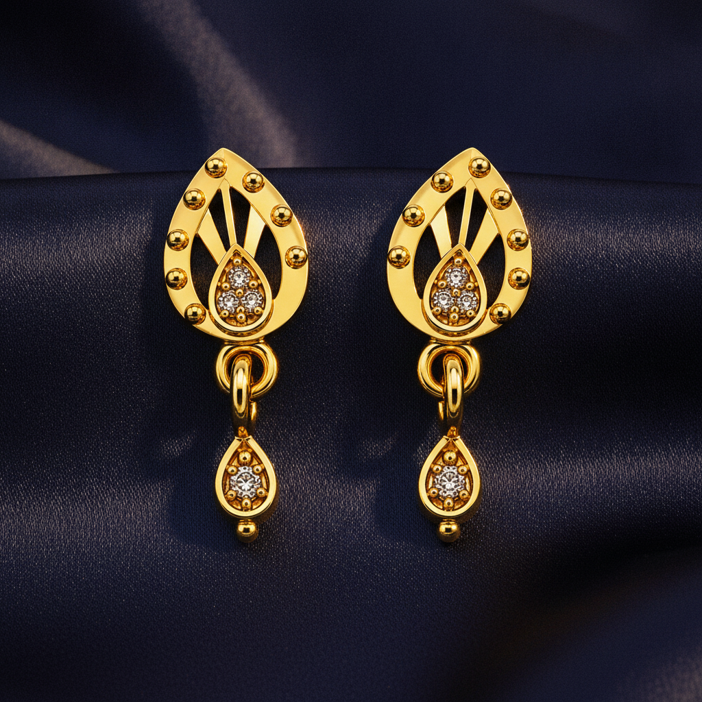 Majestic Botanical Crystal Drop Earrings