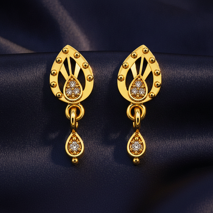 Majestic Botanical Crystal Drop Earrings