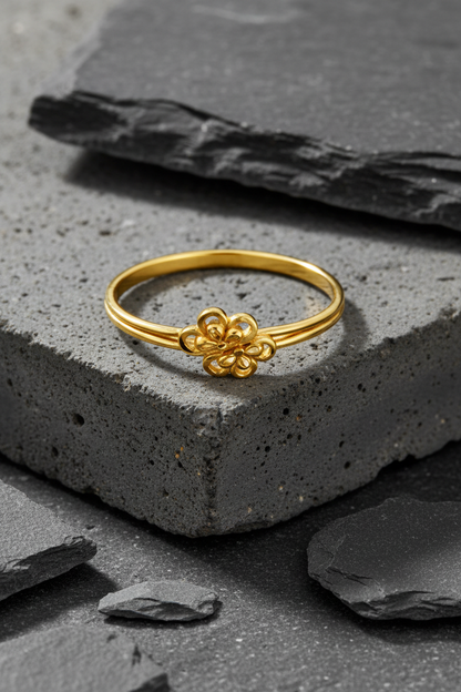 NUGOLD Designer Women’s Ring with Cute Flower Design