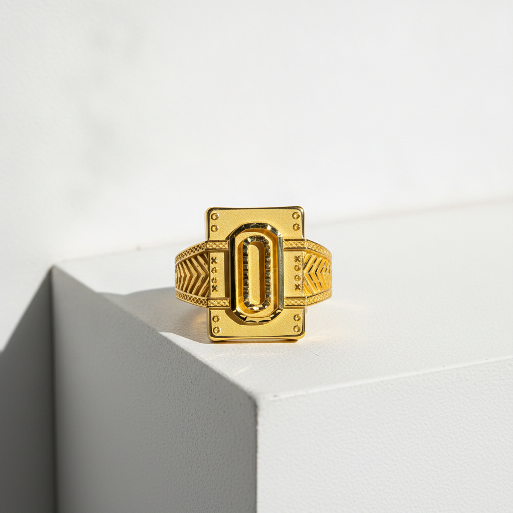 Regal Zero Crest Heritage Signet Ring For Men