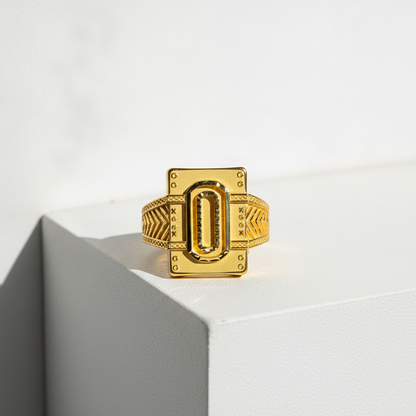 Regal Zero Crest Heritage Signet Ring For Men
