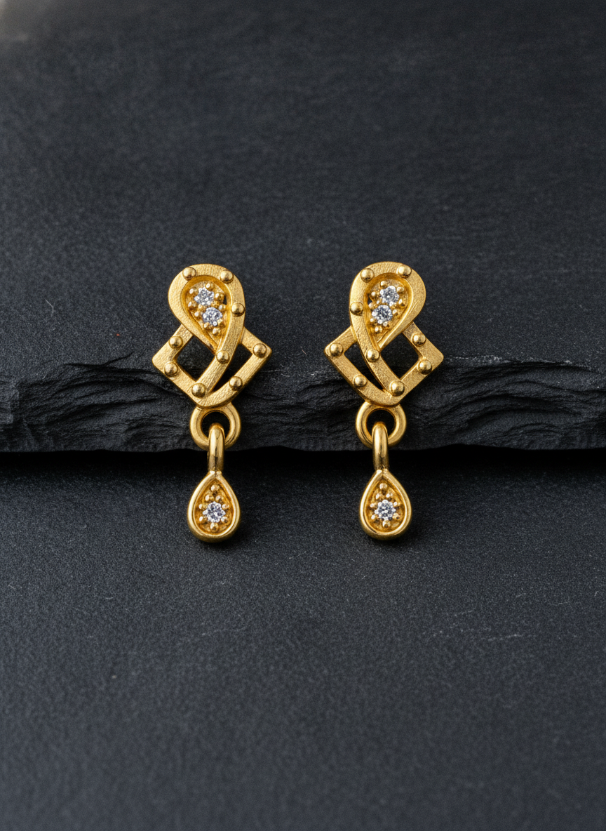 Elegant Modern Motif Designer Dangler Earrings