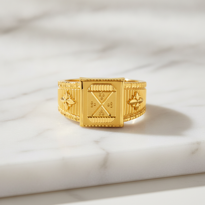 Classic Square Engraved Designer Ring for Men