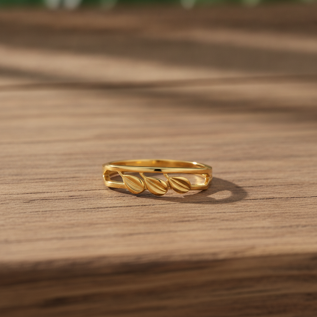 Triple Leaf Crest Designer Ring For Women