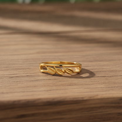 Triple Leaf Crest Designer Ring For Women
