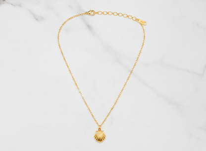 NUGOLD Seashell Charm Pendant Necklace for Women