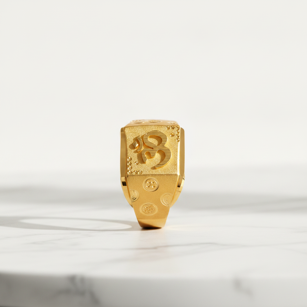 Divine Om Sacred Symbol Designer Ring