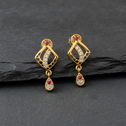 Teardrop Latkan Choker Companion Earrings