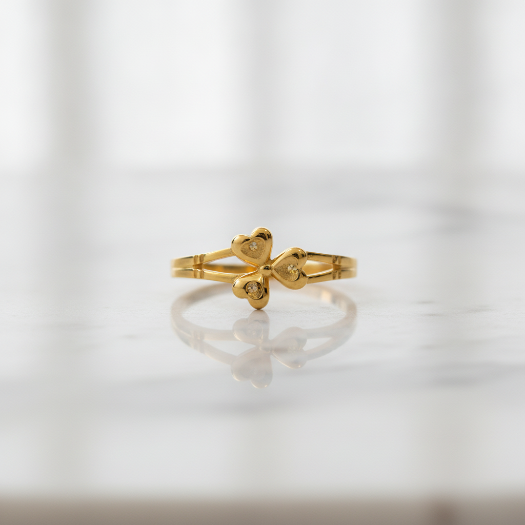 Triple Heart Blossom Designer Ring