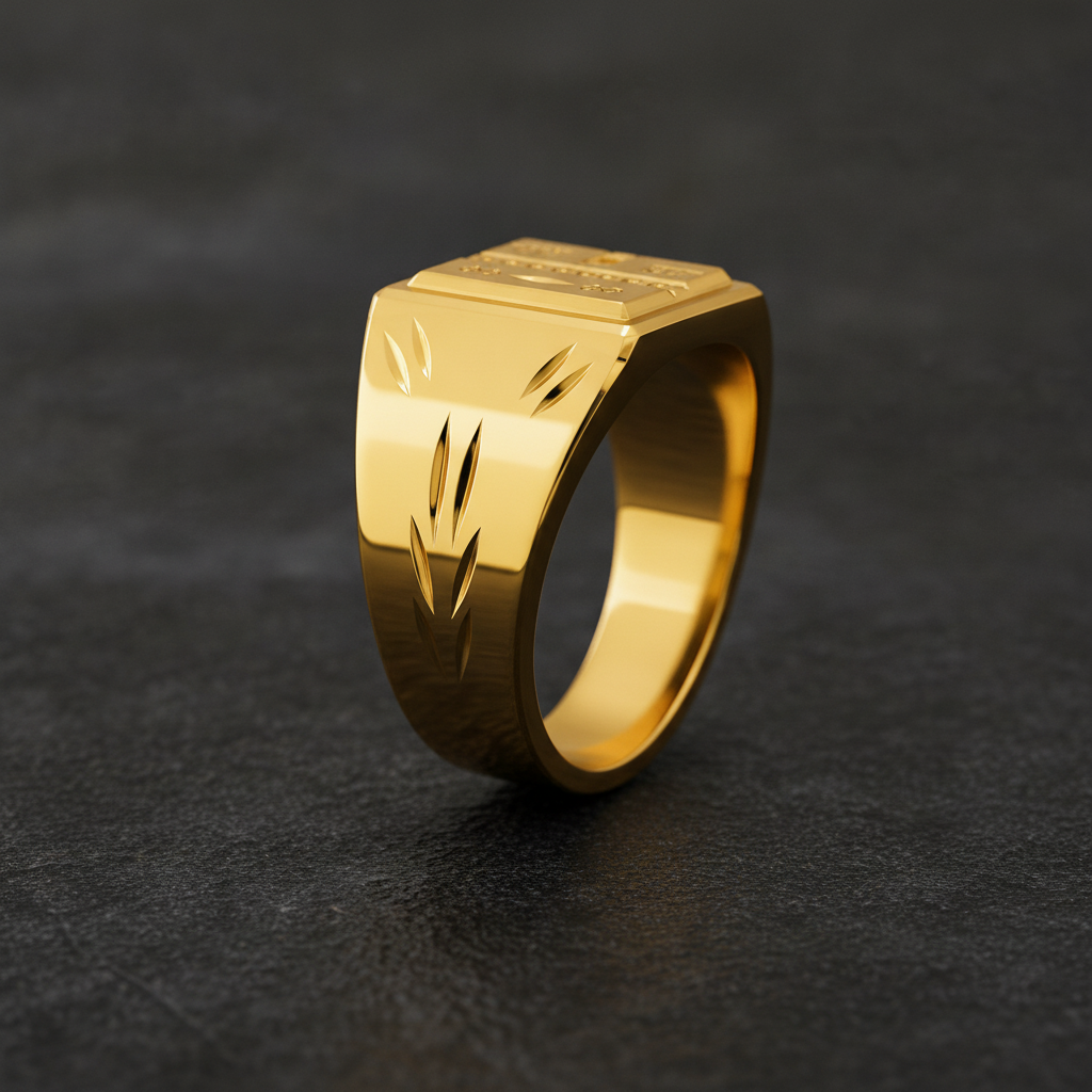 Imperial Geometric Engraved Statement Ring