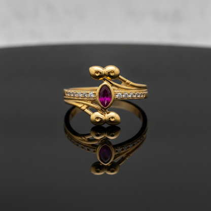 Crimson Majesty Crystal Ring