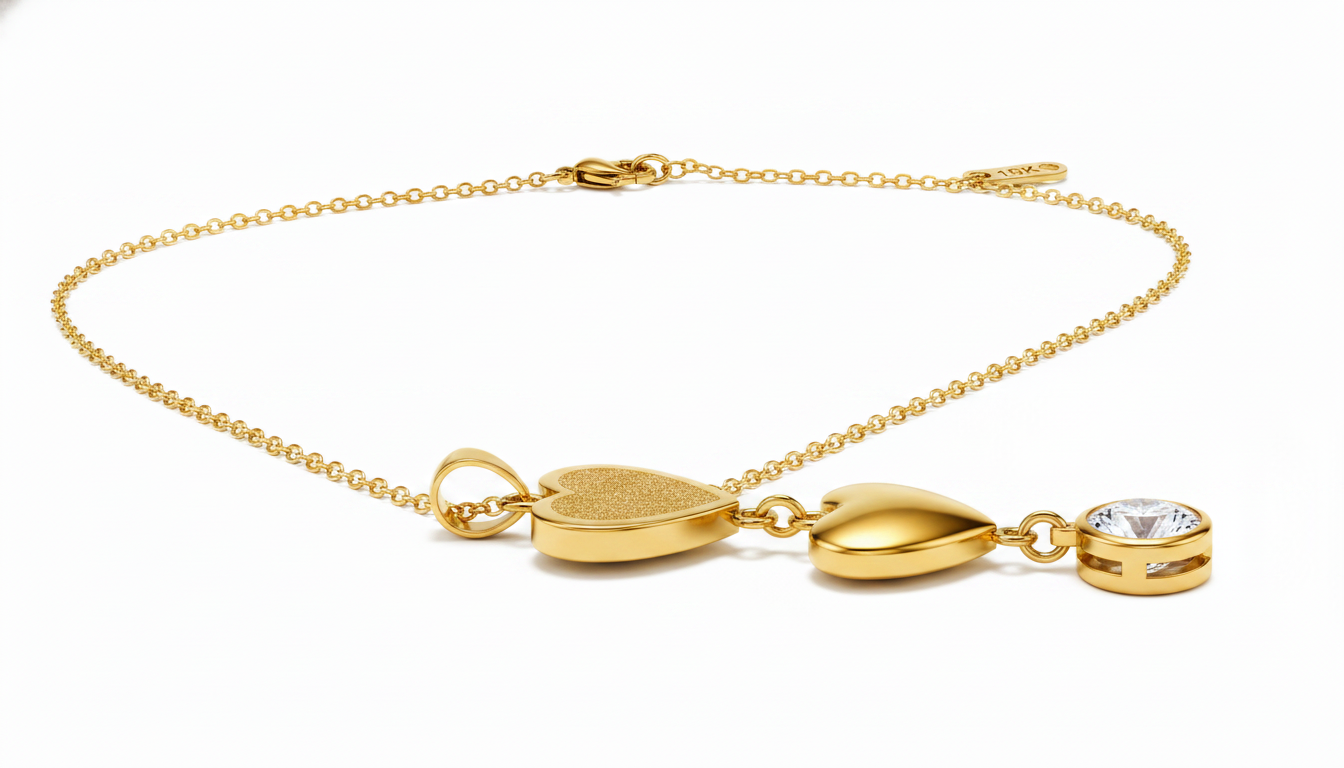 Celestial Love Heart Cascade Necklace