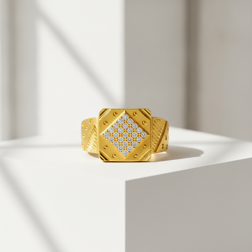 Premium Crystal CZ Designer Statement Ring