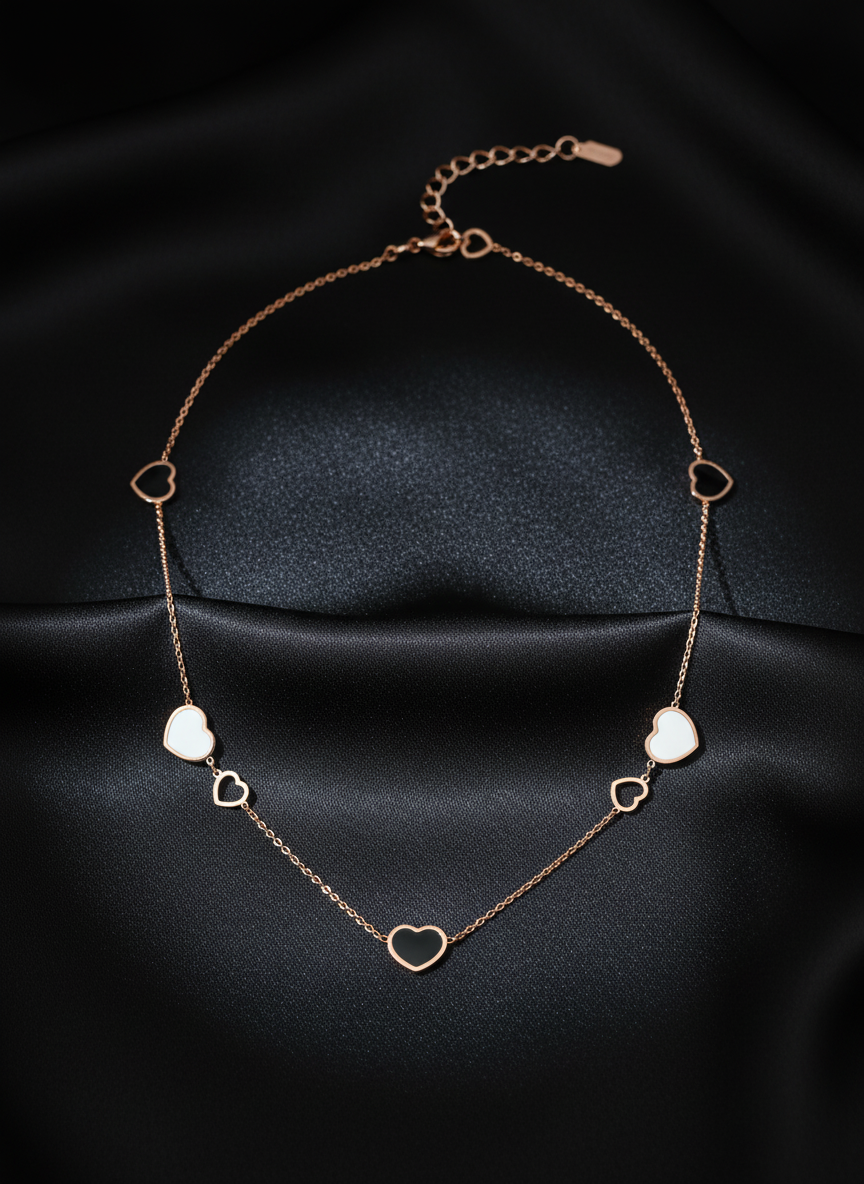 Elegant Rose Gold Heart Pendant Necklace for Women