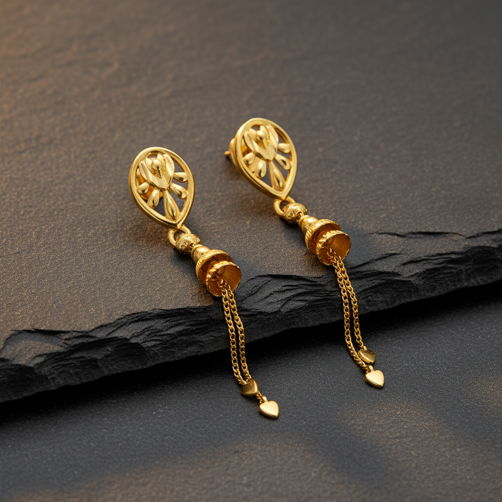 NuGold Tassel Drop Earrings for Women