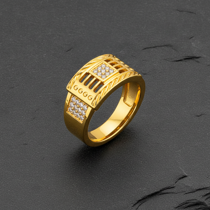 Luxury Designer CZ Cocktail Ring for Men