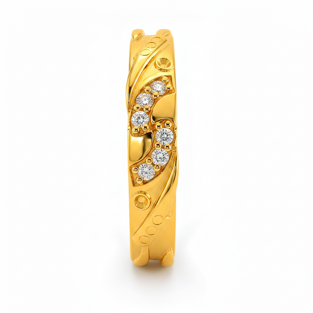 Leafline Sparkle Band Ring for Women