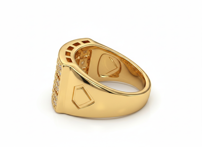 NuGold Royale Pavé Signet Ring