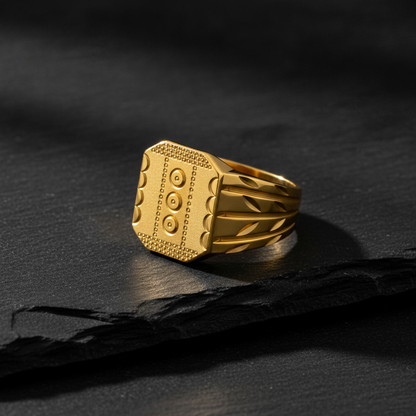 Royal Heritage Engraved Statement Ring