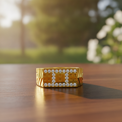 Classic Crystal CZ Patterned Statement Ring