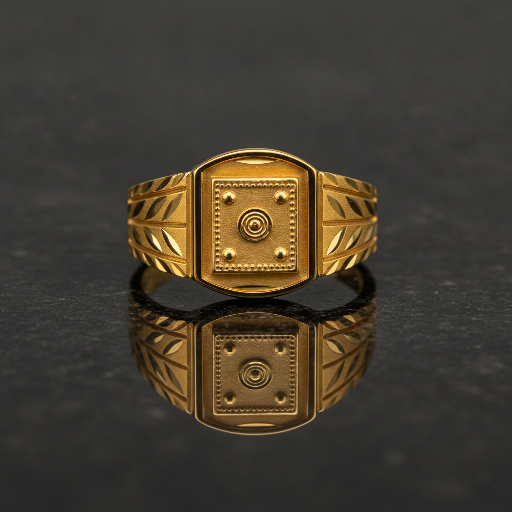 Royal Dynasty Square Gold Ring for Men