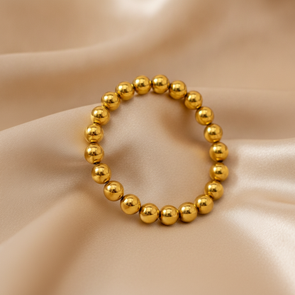 NUGOLD Premium Gold Beaded Bracelet for Girls & Women