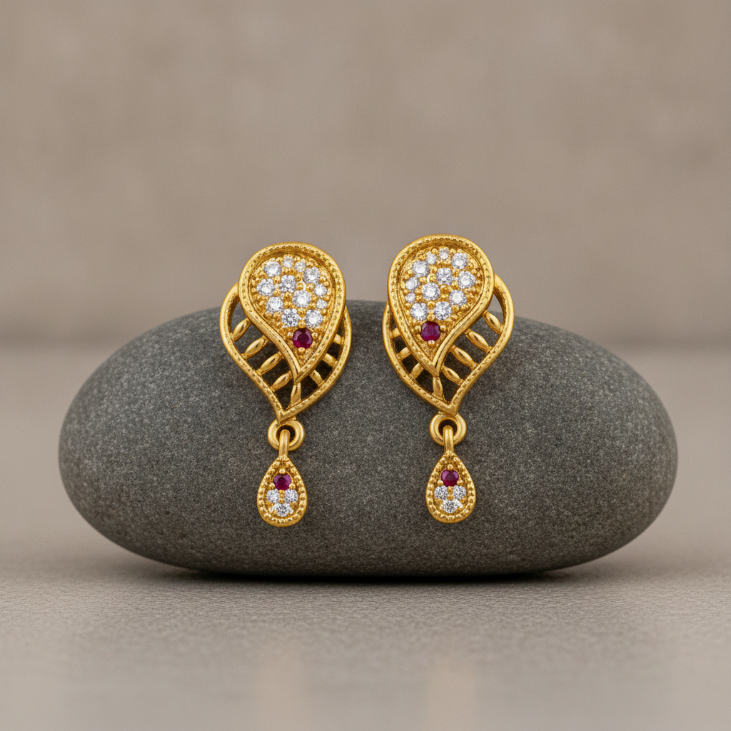 Elegant Swirl Frame Filigree Earrings