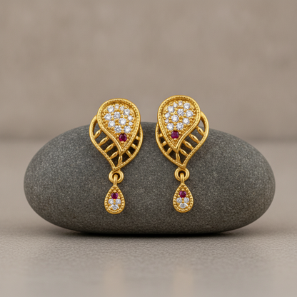 Elegant Swirl Frame Filigree Earrings