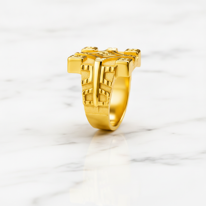 Royal Intricate Panel Statement Ring for Men