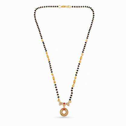 Minimalist Circular Pendant Mangalsutra for Daily Wear