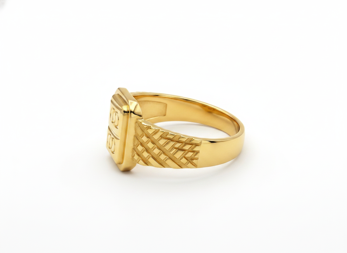 NuGold Regal Emblem Signet Ring